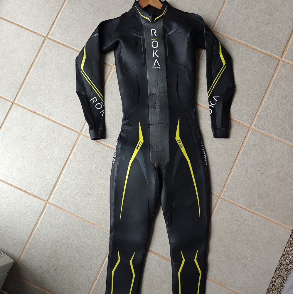 Men's Black and Yellow Swim Suit